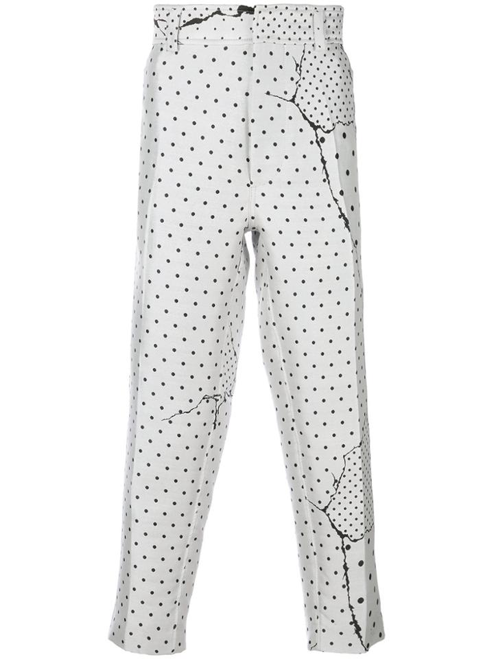 Haider Ackermann Polka Dot Print Trousers - White
