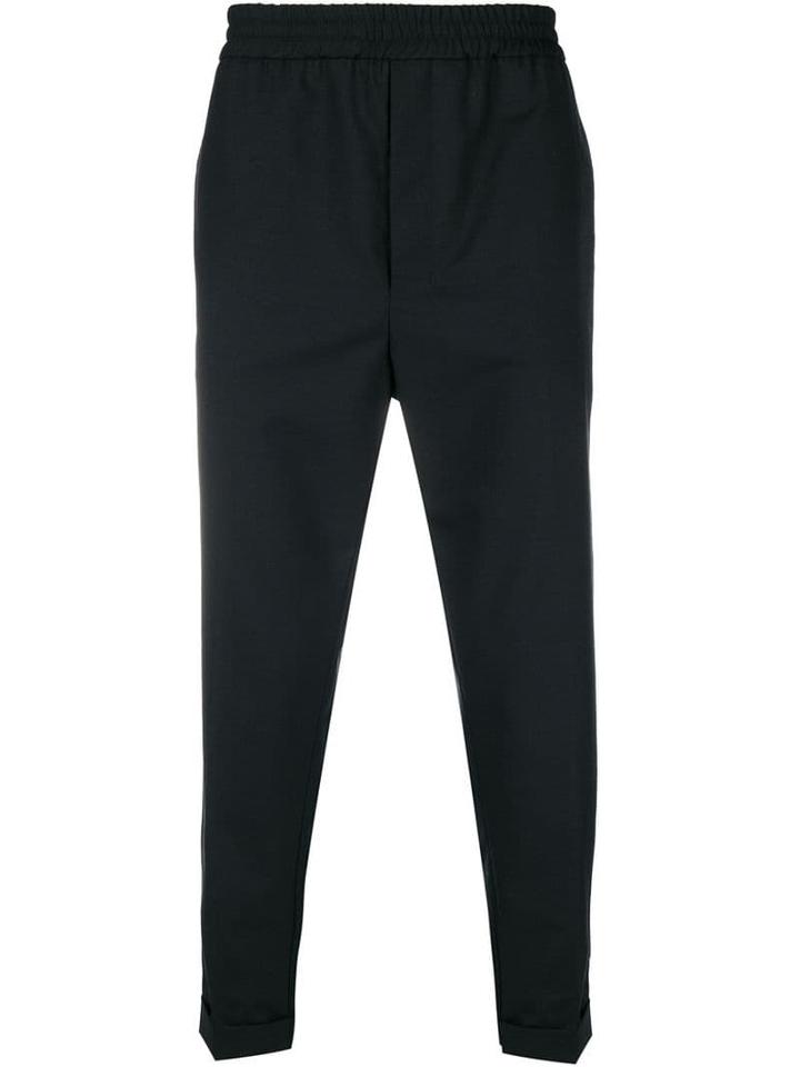 Ami Alexandre Mattiussi Elasticated Waist Trousers - Black