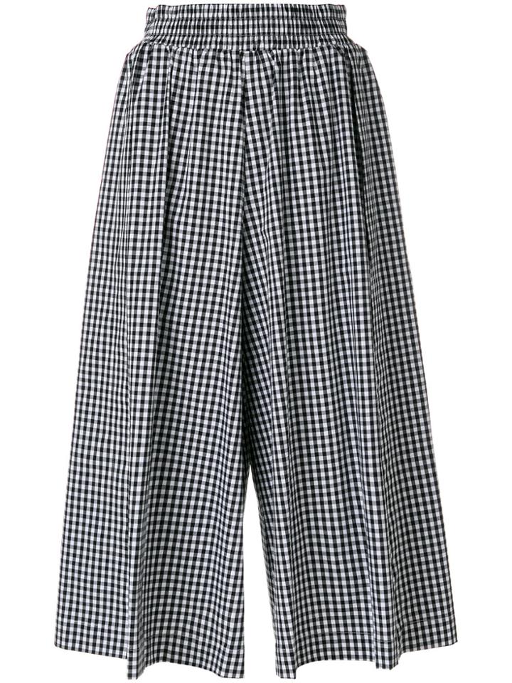 Twin-set Vichy Printed Culottes - Black