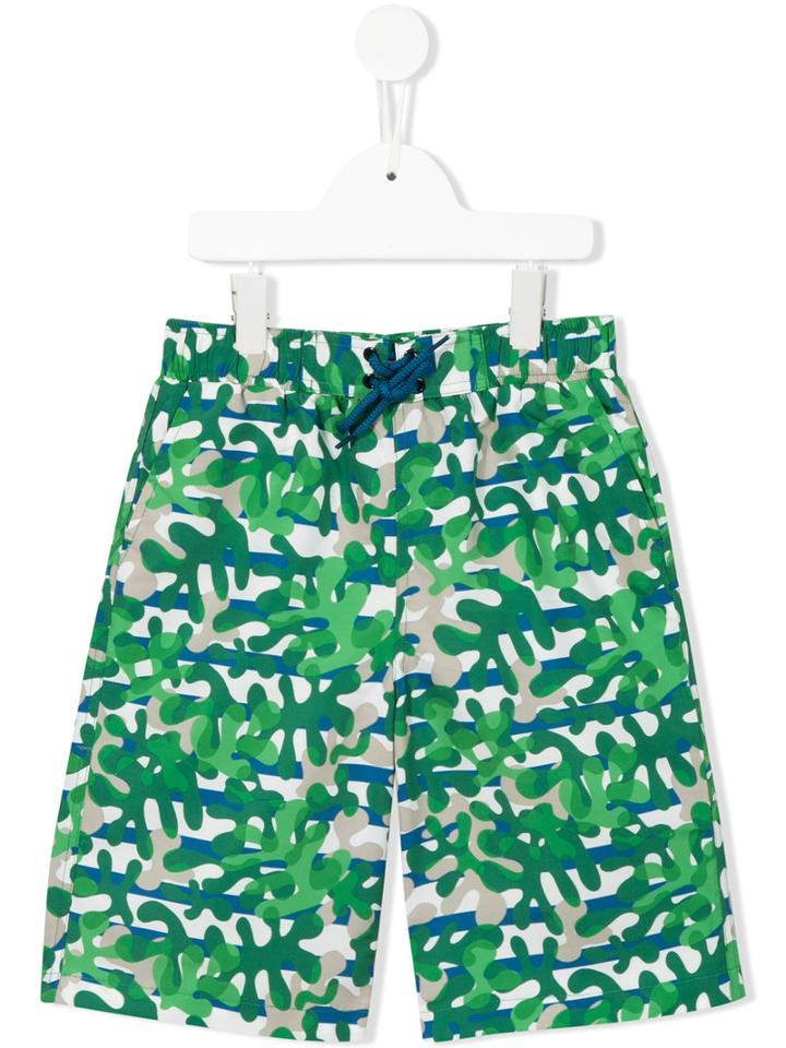 Stella Mccartney Kids Printed Swim Shorts, Toddler Boy's, Size: 4 Yrs, Green