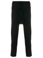 11 By Boris Bidjan Saberi Printed Back Drop-crotch Trousers - Black