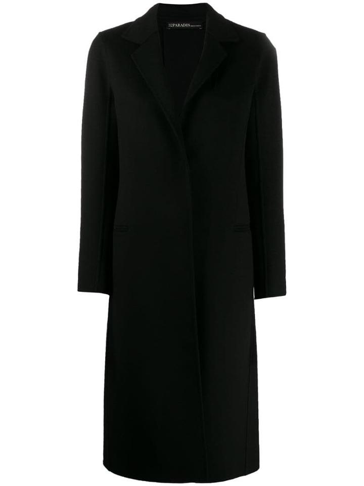 Sprung Frères Single-breasted Long Coat - Black