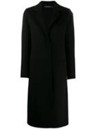 Sprung Frères Single-breasted Long Coat - Black