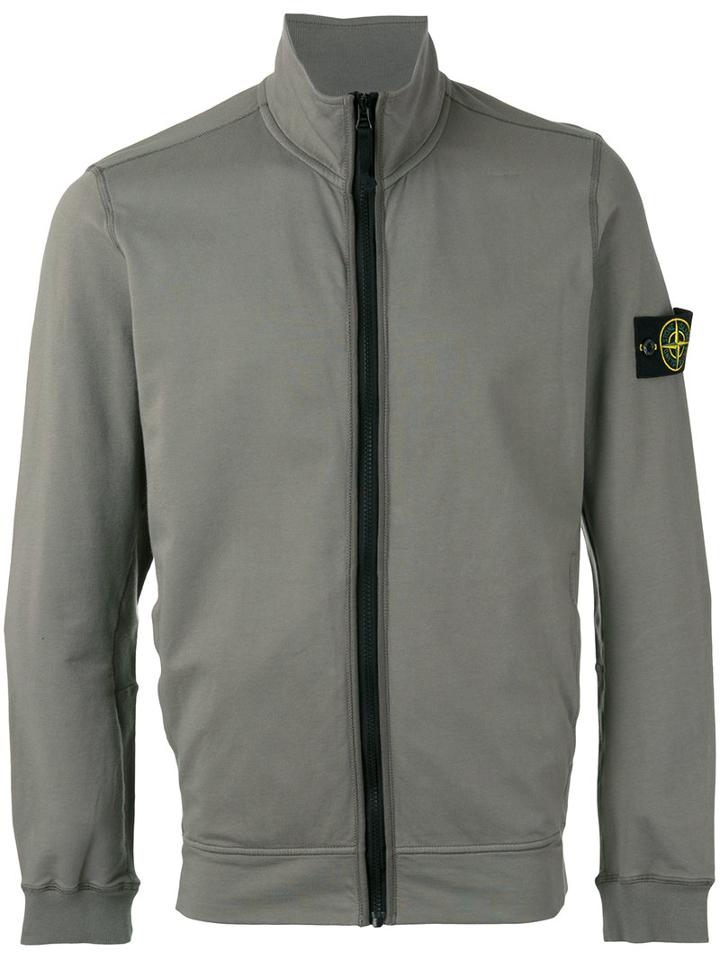 Stone Island - Zip Up Jacket - Men - Cotton/spandex/elastane - Xxl, Grey, Cotton/spandex/elastane