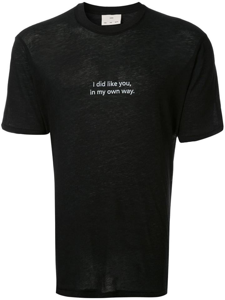 Song For The Mute Slogan Print T-shirt - Black