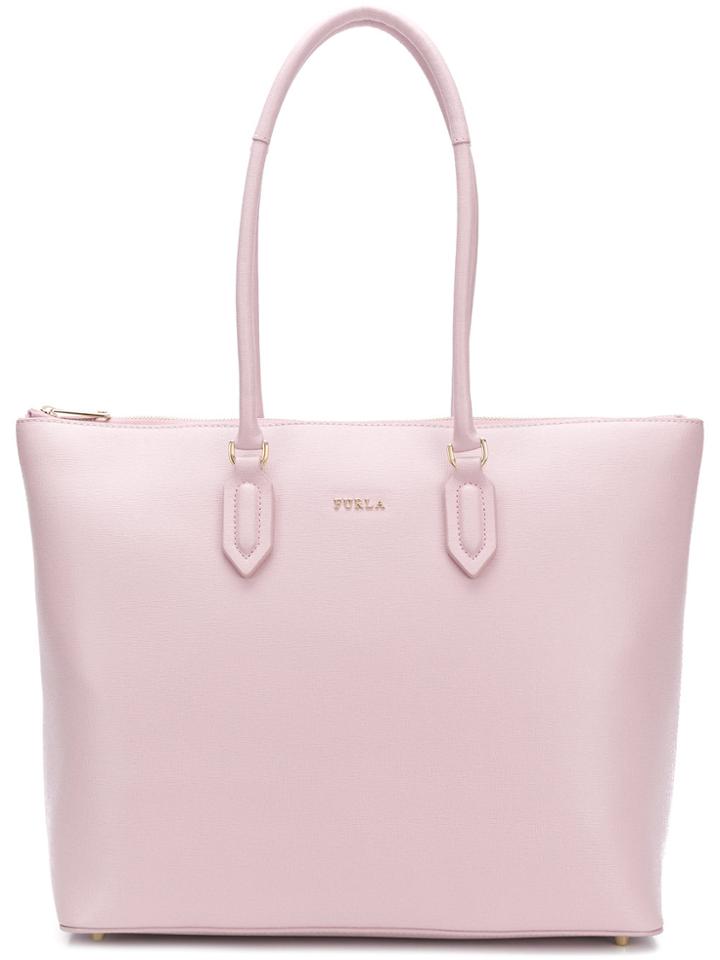 Furla Saffiano Shopper Tote - Pink & Purple