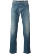 Emporio Armani Straight Leg Jeans, Men's, Size: 34, Blue, Cotton/spandex/elastane