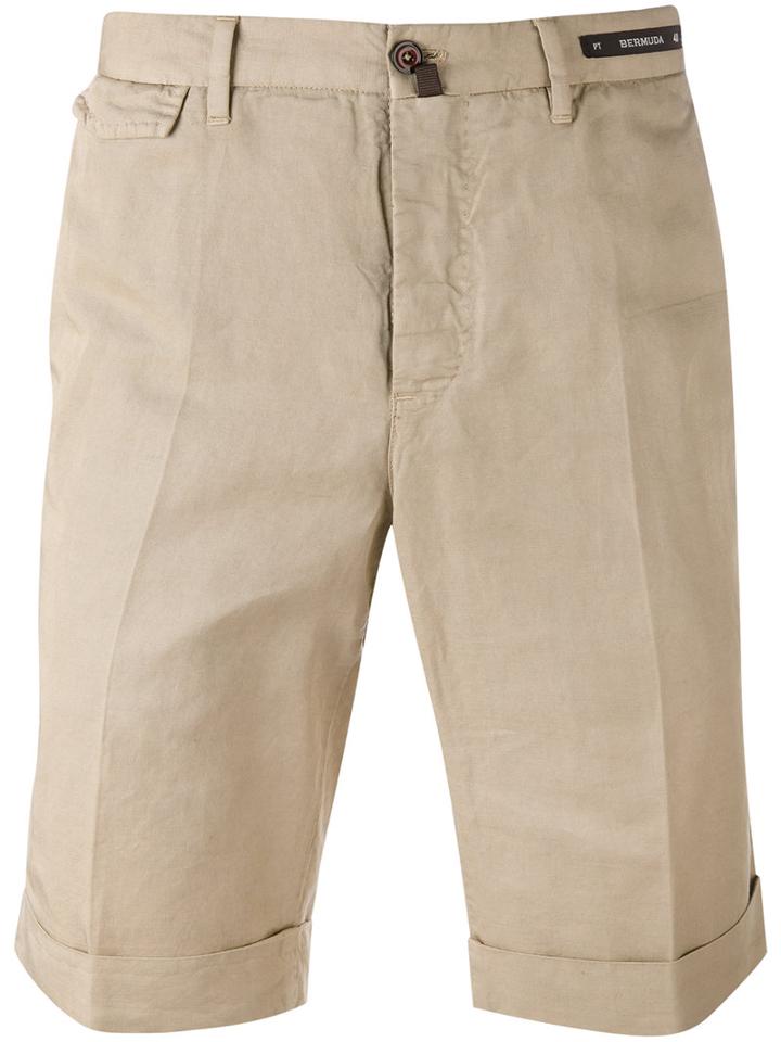 Pt01 - Bermuda Shorts - Men - Cotton/linen/flax - 46, Nude/neutrals, Cotton/linen/flax