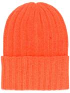 The Elder Statesman Ribbed Knit Beanie - Orange