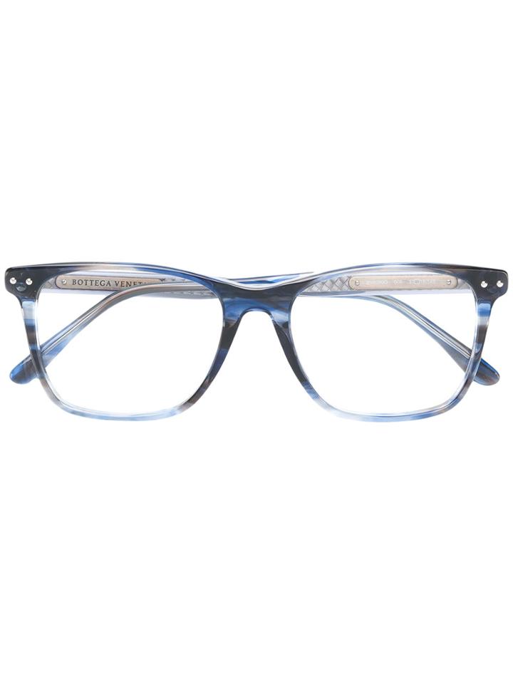 Bottega Veneta Eyewear Square Frame Glasses - Blue