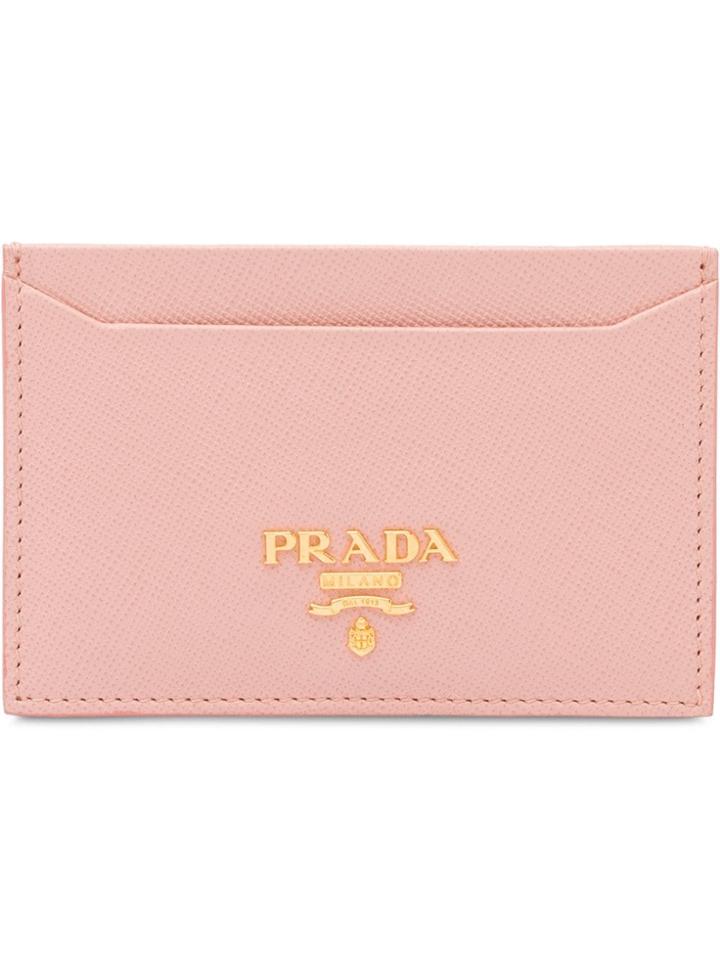 Prada Leather Card Holder - Pink