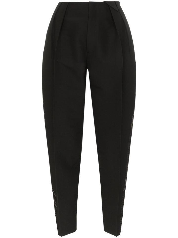 Bottega Veneta Pleated Tapered Trousers - Black