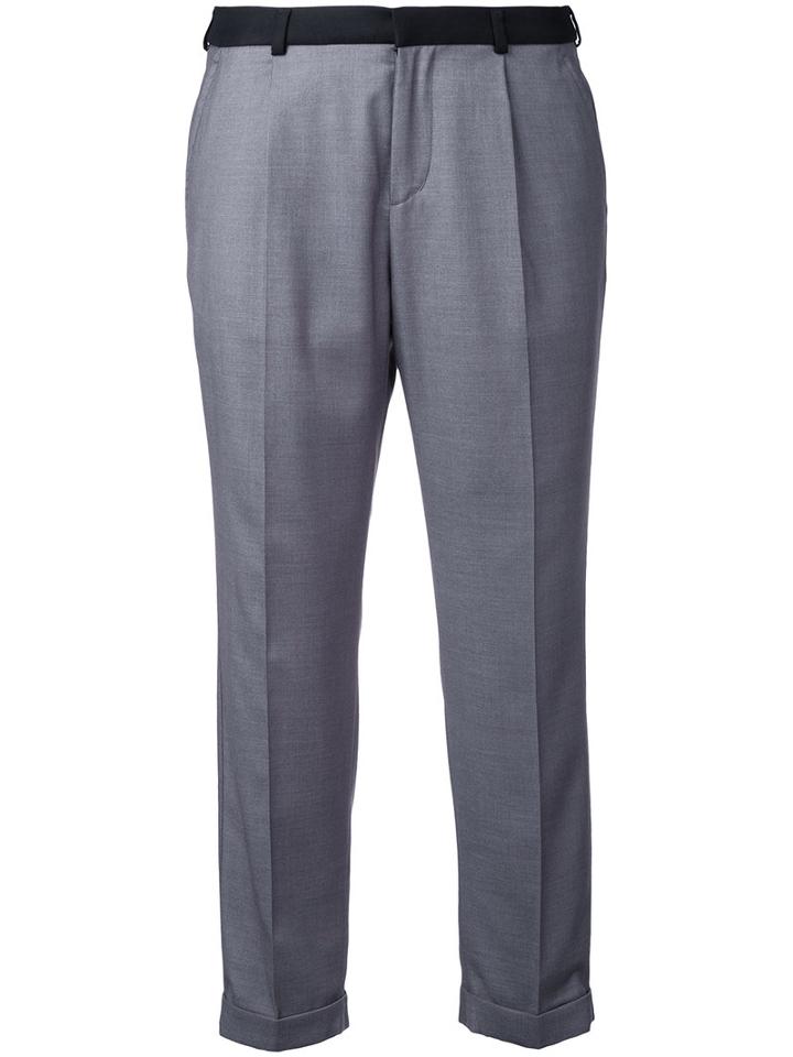 Loveless - Cropped Tailored Trousers - Women - Polyester/polyurethane/rayon - 9, Grey, Polyester/polyurethane/rayon