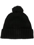 Mm6 Maison Margiela Pompom Beanie, Women's, Size: Large, Black, Wool