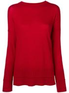 Lamberto Losani Round Neck Sweater - Red