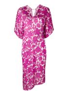 Christian Wijnants - Floral Print Dress - Women - Silk - 38, Pink/purple, Silk