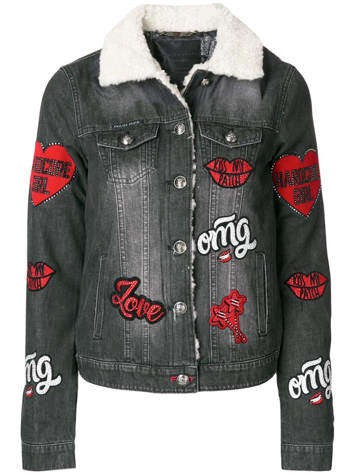 Philipp Plein Cryer Denim Jacket - Grey