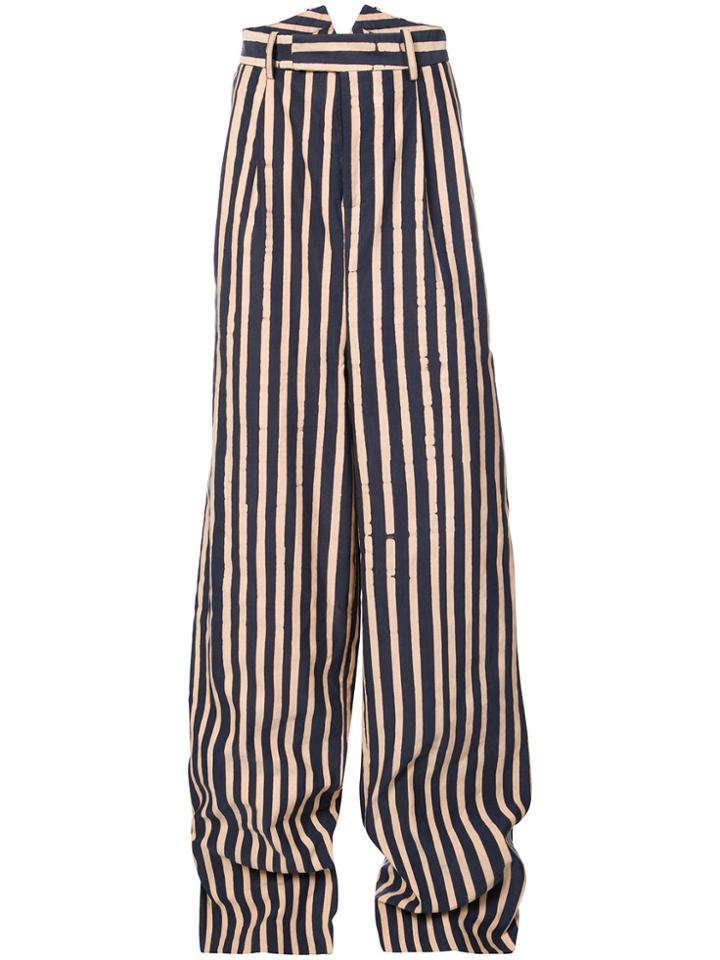 Charles Jeffrey Loverboy Striped Straight-leg Trousers - Blue