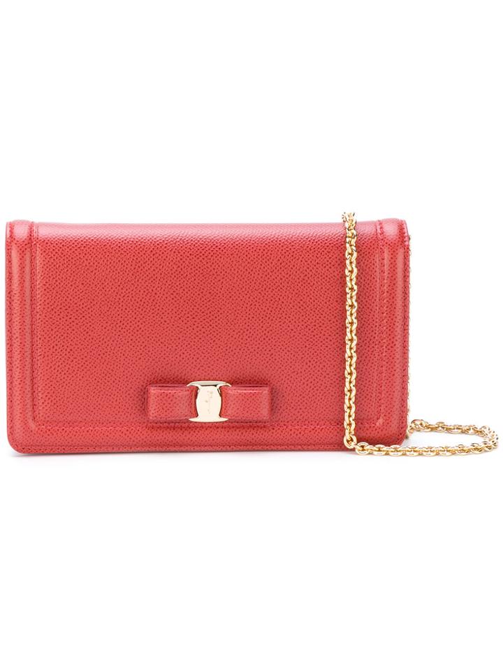 Salvatore Ferragamo Vara Clutch Bag - Red