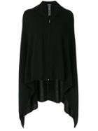 Giorgio Armani Zipped Cashmere Poncho - Black