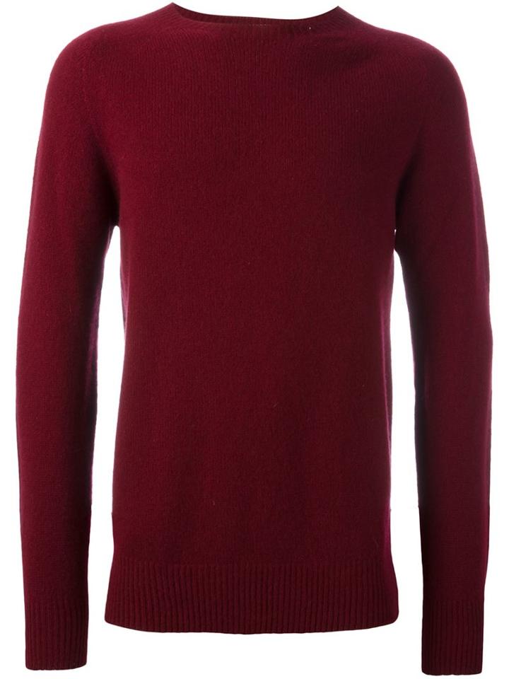 Ymc Crew Neck Pullover, Men's, Size: Xl, Red, Cashmere/merino