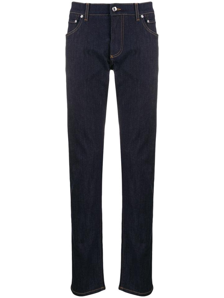 Dolce & Gabbana Straight Leg Denim Jeans - Blue