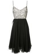 Monique Lhuillier - Lace Bodice Dress - Women - Silk - 10, Black, Silk
