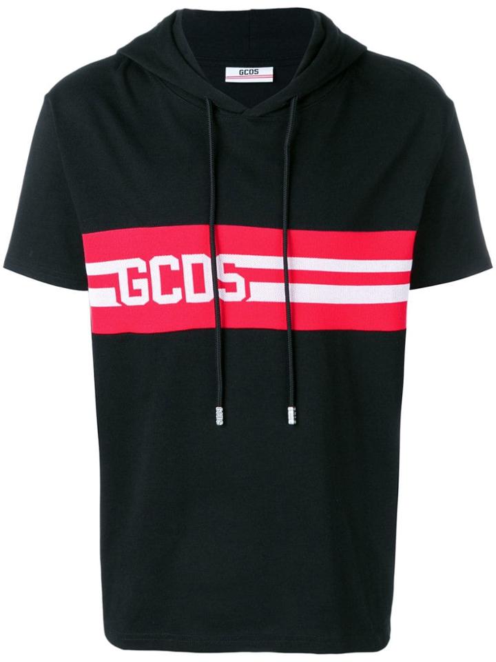 Gcds Hooded Logo T-shirt - Black