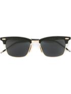 Thom Browne Square Frame Sunglasses, Men's, Black, Plastic