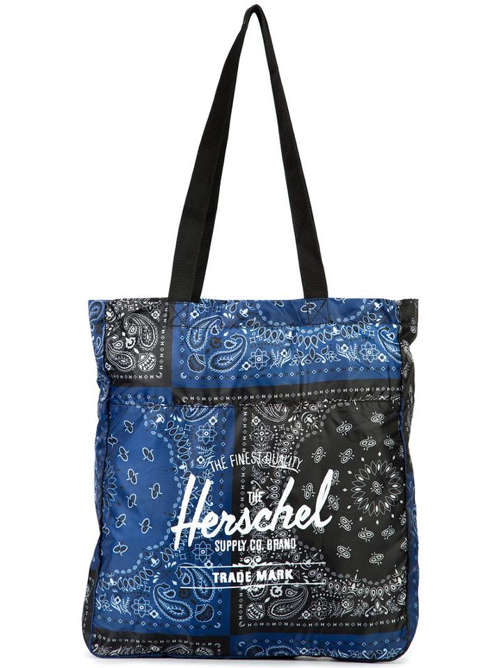 Herschel Supply Co. Logo Print Tote, Men's, Blue, Polyester