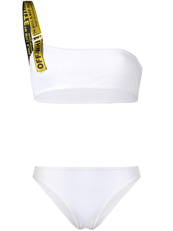 Off-white One Shoulder Bikini