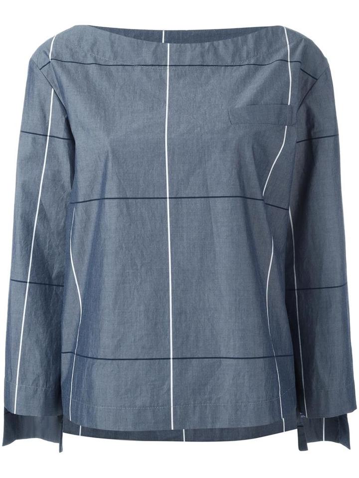 Erika Cavallini Jewel Blouse, Women's, Size: 46, Blue, Cotton