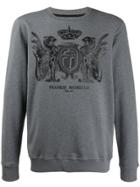Frankie Morello Relaxed Fit Logo-print Sweatshirt - Grey