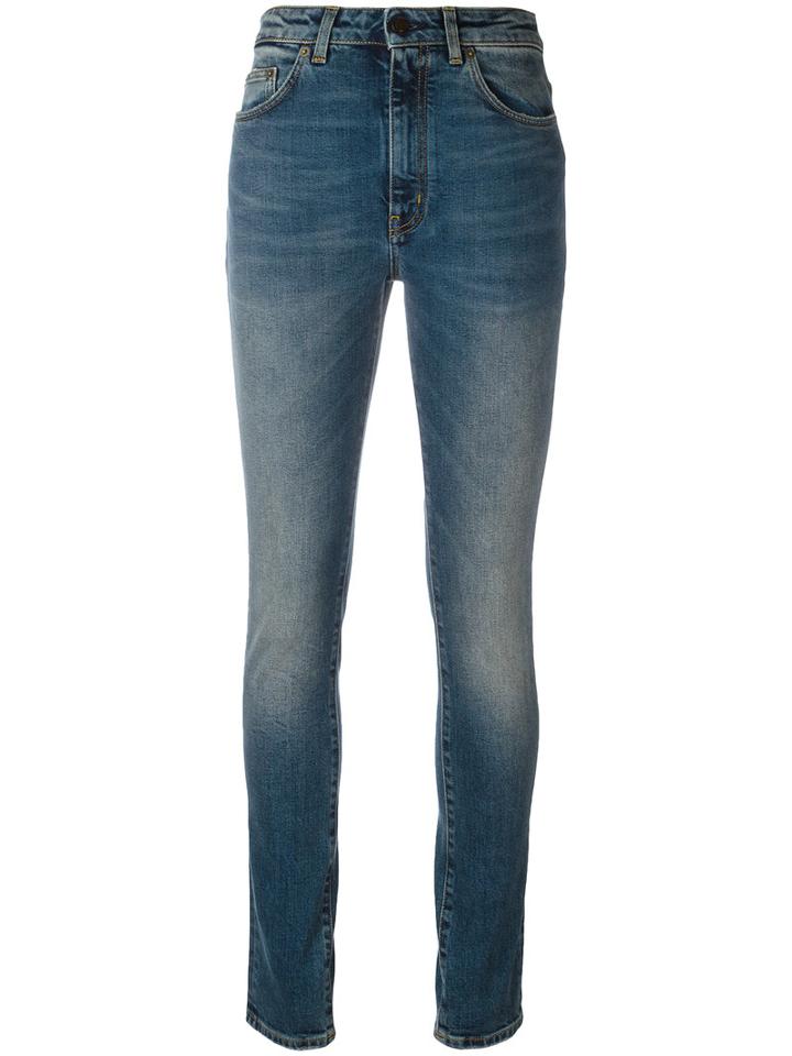 Saint Laurent Skinny Jeans, Women's, Size: 25, Blue, Cotton/spandex/elastane