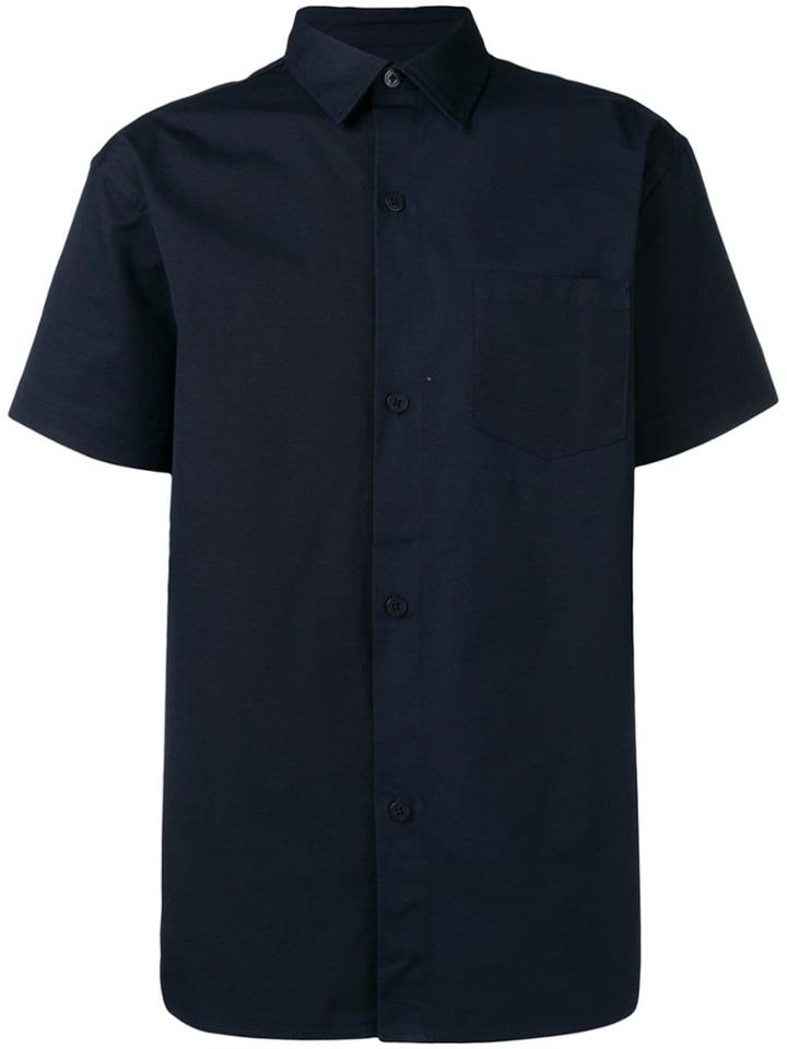 Han Kj0benhavn Logo Print Short Sleeve Shirt - Blue