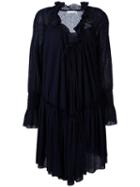 See By Chloé - Ruffled Smock Dress - Women - Cotton/polyester - S, Blue, Cotton/polyester