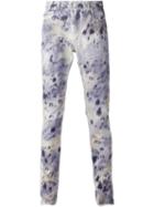 Maison Margiela Blotchy Print Jeans, Men's, Size: 48, Blue, Cotton
