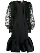 Christopher Kane Cupcake Lace Sleeve Dress - Black
