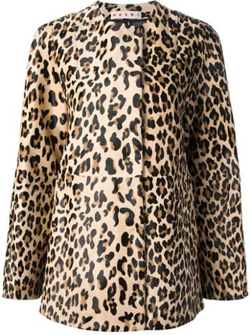 Marni Leopard Print Coat
