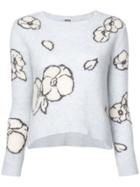 Adam Lippes Floral-intarsia Sweater - White