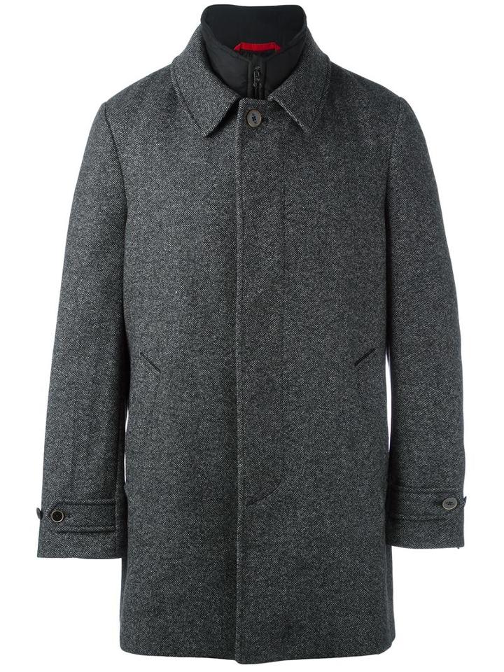 Fay Classic Mid Coat, Men's, Size: Small, Grey, Polyamide/spandex/elastane/virgin Wool