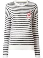 Zoe Karssen Striped Jumper, Women's, Size: Xs, White, Nylon/mohair/merino