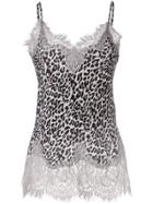 Gold Hawk Leopard Print Top - Black