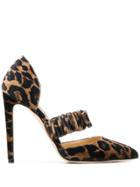 Chloe Gosselin Lily 120mm Cutout Leopard-print Pumps - Brown