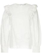Sea Sofie Broderie Anglaise Blouse - White