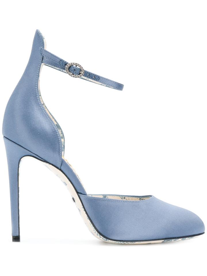 Gucci D'orsay Crystal Pumps - Blue