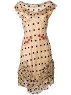 John Galliano Vintage Polka Dot Short Dress - Nude & Neutrals