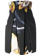 Vivienne Westwood Anglomania Flower Print Pleated Skirt