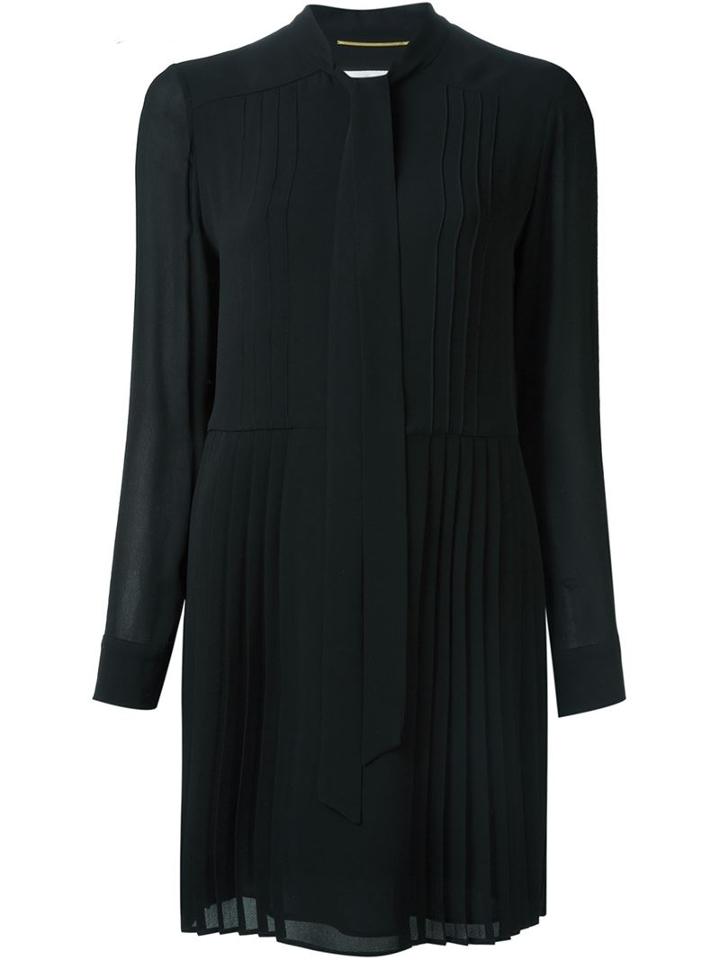 Saint Laurent Pleated Blouse Dress