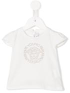 Young Versace - Studded Medusa T-shirt - Kids - Cotton/spandex/elastane - 18 Mth, Toddler Girl's, White